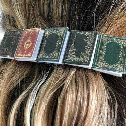 📗📕📔📙Barrette à cheveux en forme de livre miniature