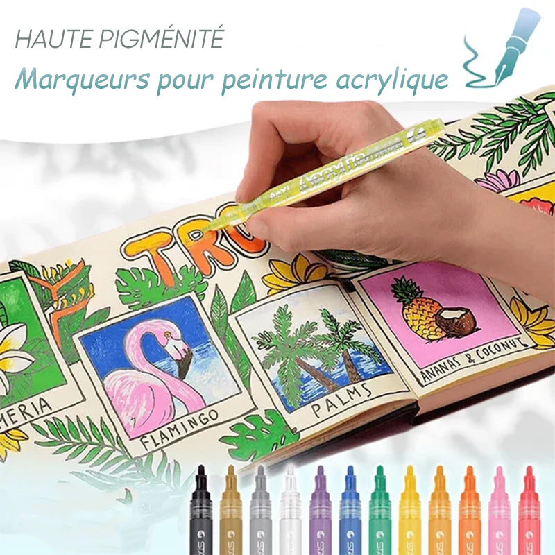 Marqueurs pour peinture acrylique à haute pigmentation