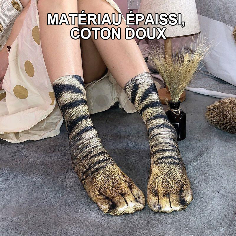 Chaussettes à imprimé animal 3D