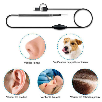 3 en 1 Oreille Cire Nettoyeur Endoscope