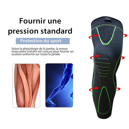 Genouillère de Sport Étendues Tricotées à Compression Totale