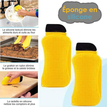 3-en-1 Brosse de Nettoyage en Silicone