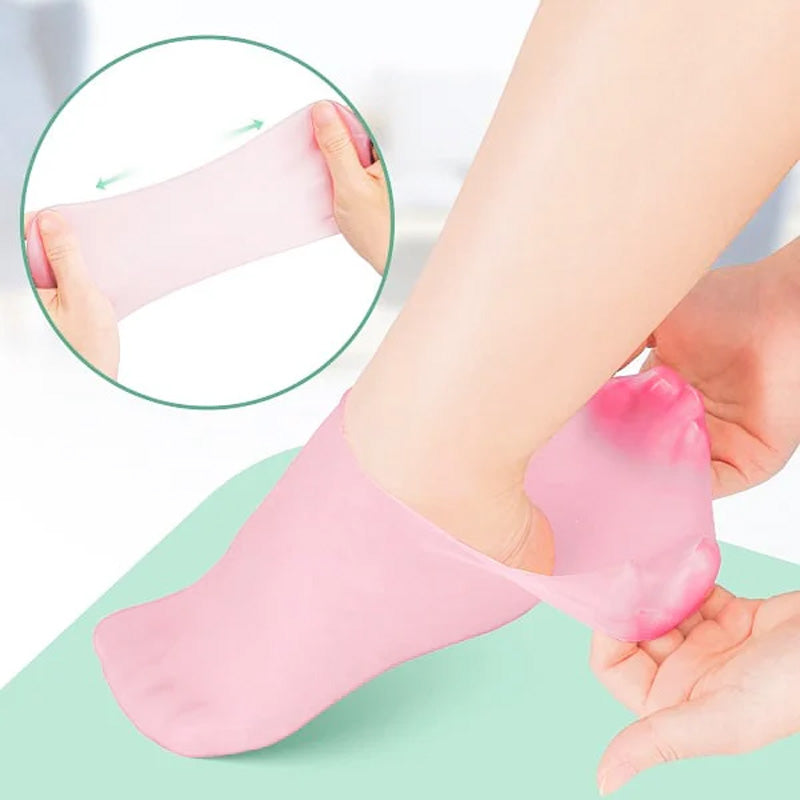 Chaussettes en silicone pour femmes pour spa et pédicure