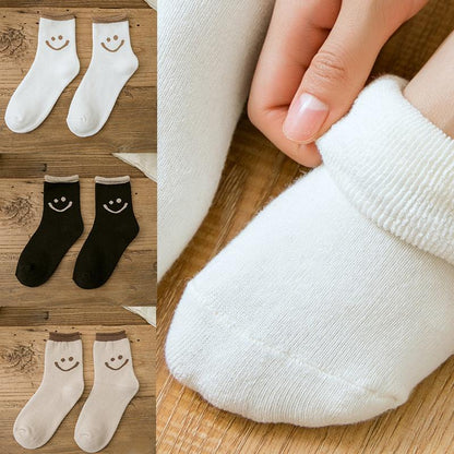 Chaussettes En Coton Mignonnes Avec Des Visages Souriants (5 PCs)