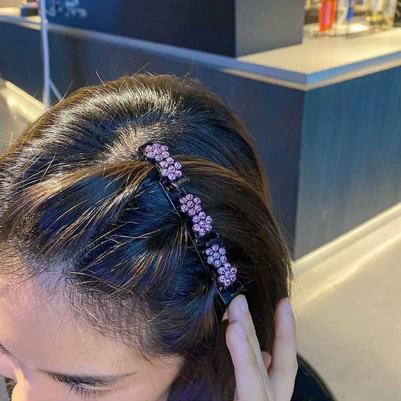 Épingle à cheveux fleur strass