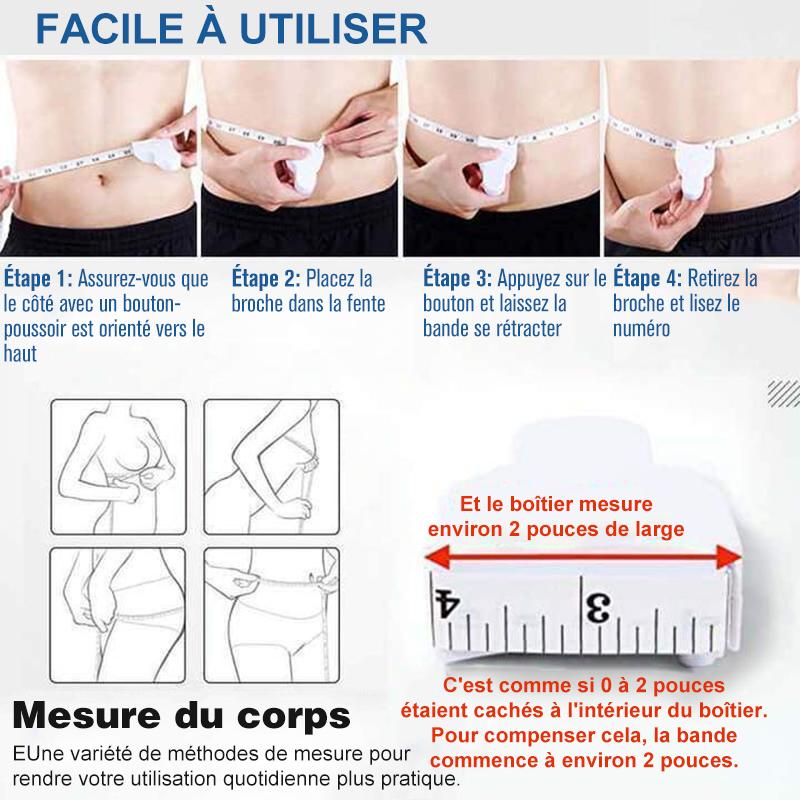 Ruban à Rouler Automatique Règle de Mesure de la Circonférence