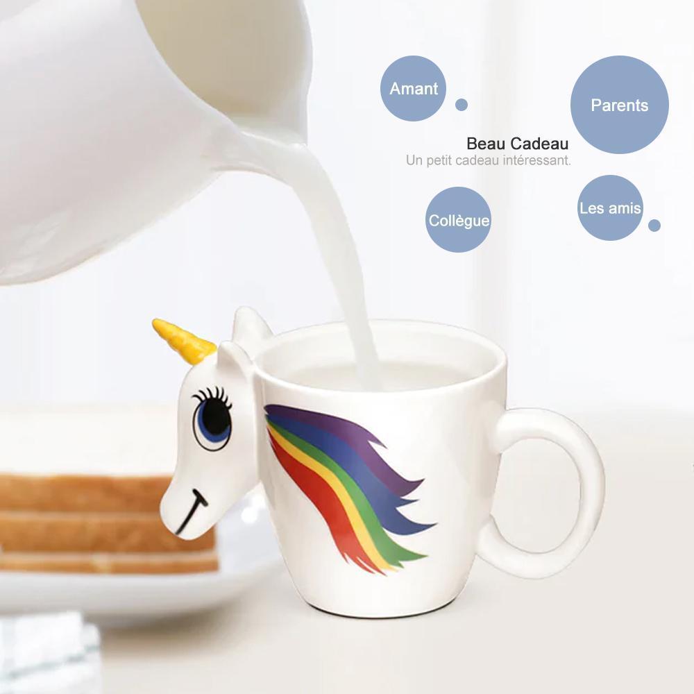 3D Licorne Tasse de Sensible à la Chaleur