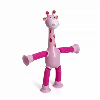 Jouet girafe télescopique avec ventouse