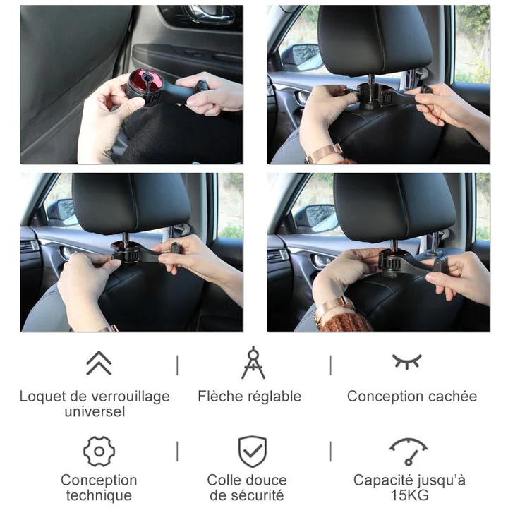 🚗🚗Support d'appui-tête crochet de voiture