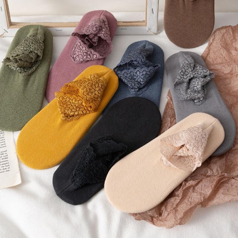 (🎅VENTE ANTICIPÉE DE NOËL🎅)Chaussettes Chauffantes En Dentelle à La Mode(4/8 PAIRS)