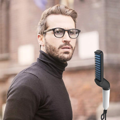 Peigne lisseur cheveux et barbe pour homme