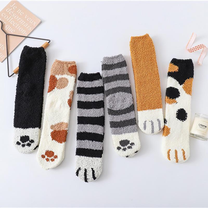 Chaussettes de Plancher Mignonnes de Griffe de Chat