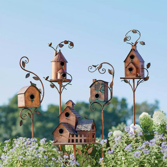 🐦Décoration de Nichoir de Jardin en Métal Créatif