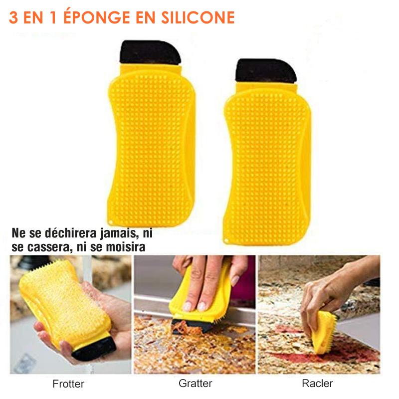 3-en-1 Brosse de Nettoyage en Silicone