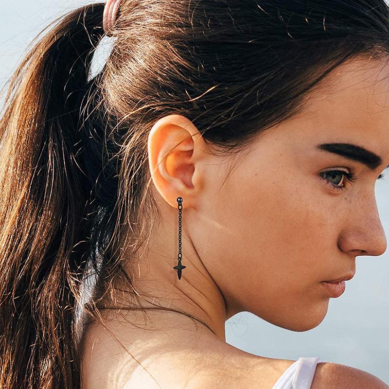 Ensemble de Boucles D'oreilles Personnalité Tendance en Acier Titane