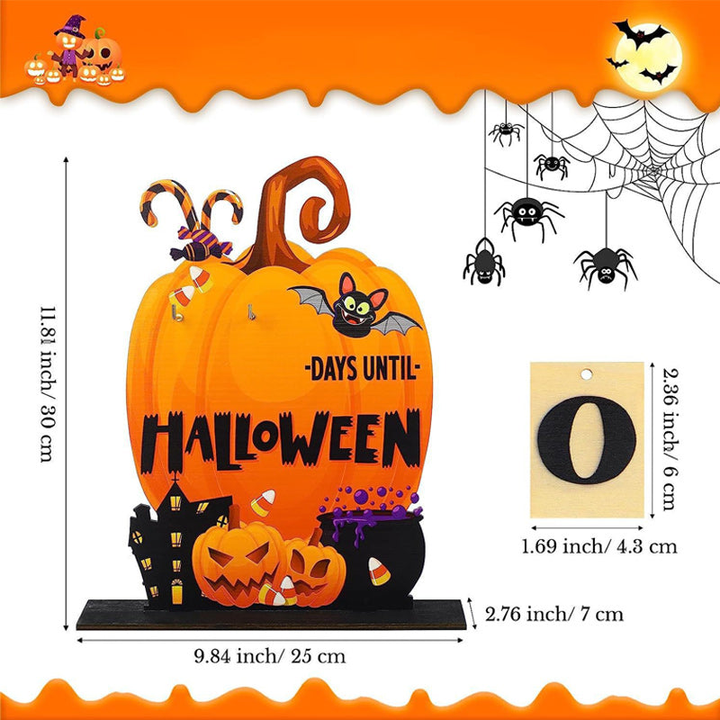 Calendrier de l'Avent Halloween en bois