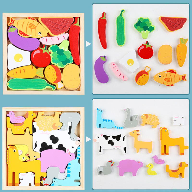 🌲Puzzles en Bois pour Tout-petits