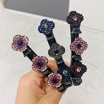 Barrette à Cheveux Latérale à Trois Fleurs