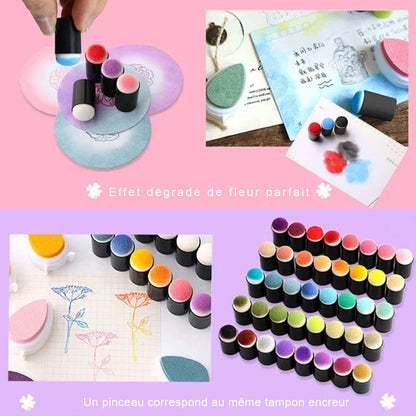 🧑‍🎨Couverture de doigt de tampon encreur bricolage créatif💖