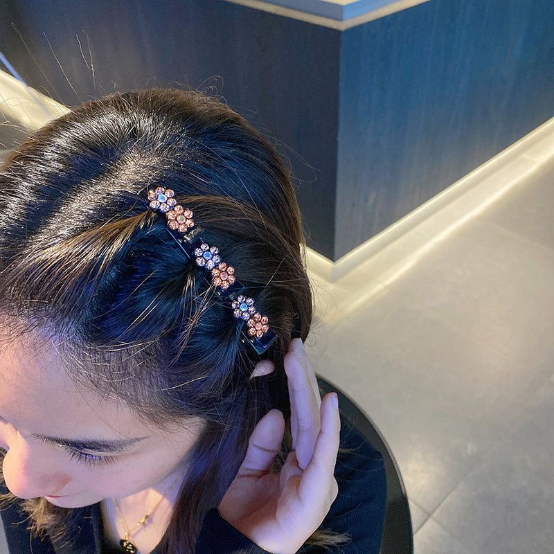 Épingle à cheveux fleur strass