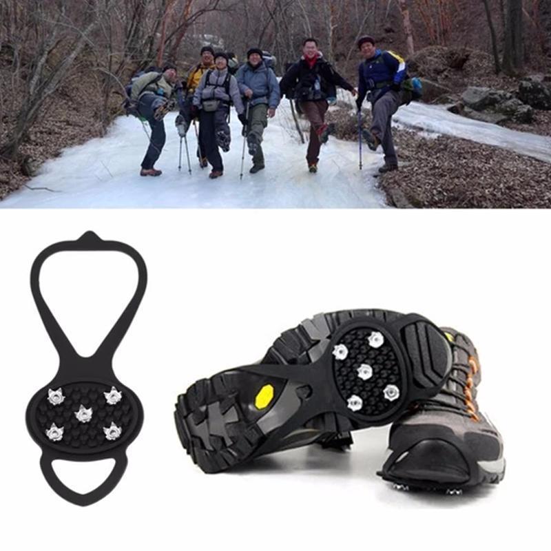 10 crampons à dents, couvre-chaussures antidérapants, 1 paire