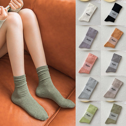 Chaussettes de couleur unie pour filles