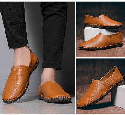 Jack Washington Mocassins Minimal en cuir véritable