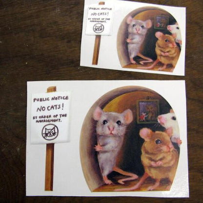 Stickers Muraux 3D Réalistes Trou de Souris Mignon