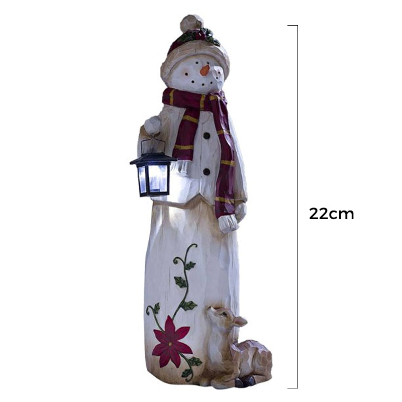 Bonhomme de Neige des Bois avec Lanterne Solaire