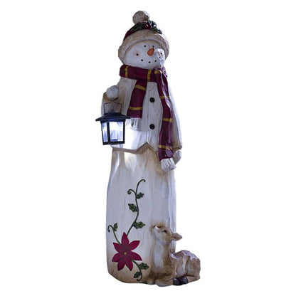 Bonhomme de Neige des Bois avec Lanterne Solaire