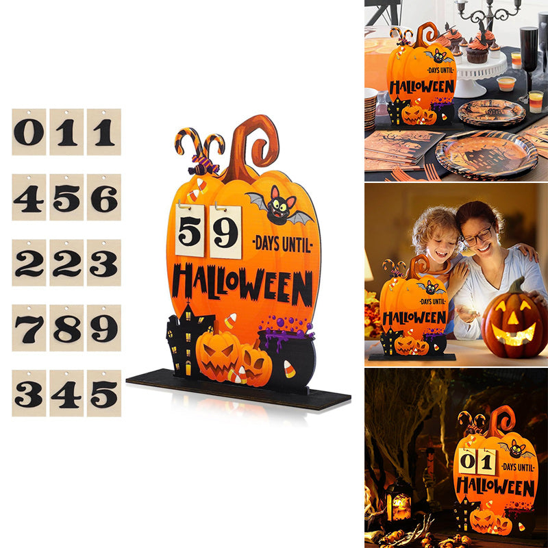 Calendrier de l'Avent Halloween en bois